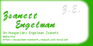zsanett engelman business card